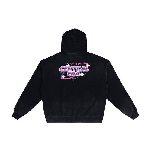 CENTRAL ERA Hand-Frayed Sunfade Zip Hoodie