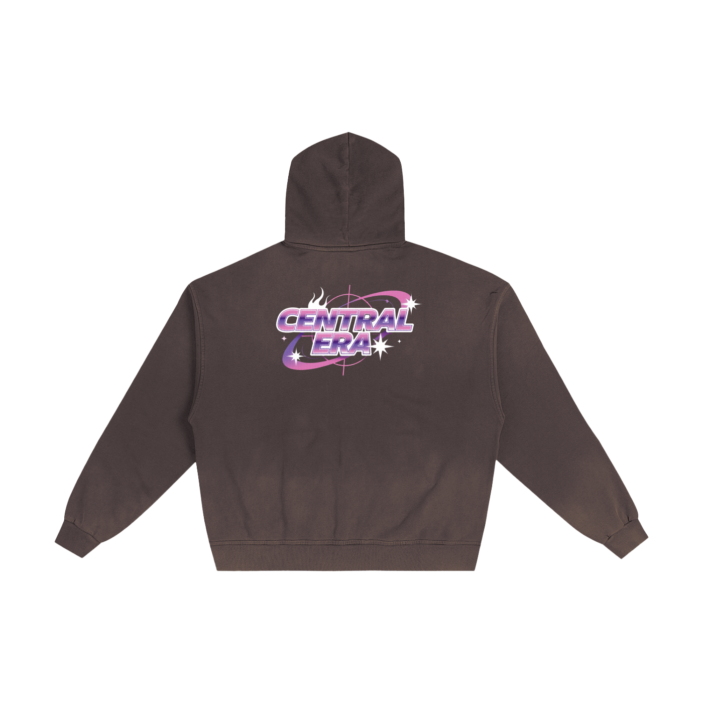 CENTRAL ERA Hand-Frayed Sunfade Zip Hoodie
